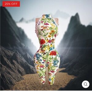 Colorful Floral Halter Jumpsuit